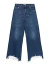 Chloé Cropped Wide-leg Jeans In Blue