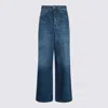 Chloé High-rise Wide-leg Denim Trousers With 5 Pockets In Blue