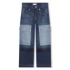 Chloé Patchwork Cargo Jeans In Blue