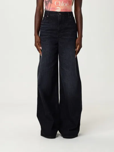 Chloé Loose Black Washed Jeans