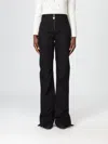 Chloé Black Slim Jeans With Charm Zip In Black