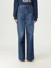 Chloé Logo Patch Wide-leg Jeans In Blue
