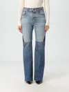 Chloé Patchwork Rigid High-rise Flared-leg Jeans In Bunt