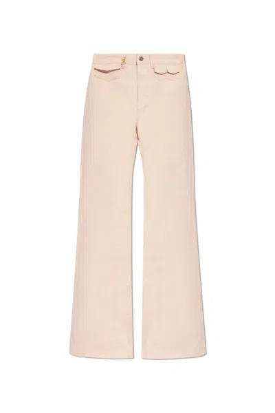 Chloé Chloã© Jeans With Flared Legs In Pink 6c7