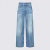 Chloé Women Dream Blue Denim High-rise Cropped Jeans In Blue