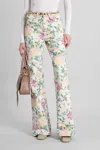 Chloé Printed Rigid High-rise Flared Jeans In Neutral