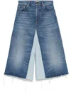 Chloé Blue Bermuda Patchwork Denim Shorts In Blue
