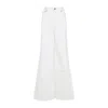 Chloé High-waisted Wide-leg Denim With Design In White