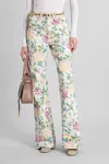 Chloé Printed Rigid High-rise Flared Jeans In White