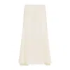 Chloé Silk Georgette Cropped Flared High Rise Pants In White