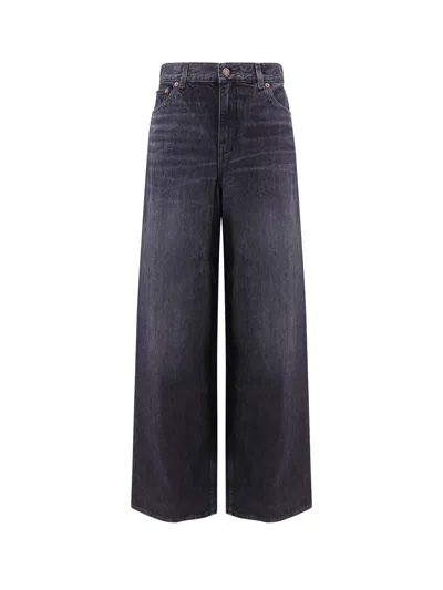 CHLOÉ JEANS WITH ICONIC LEATHER LOGO TAG