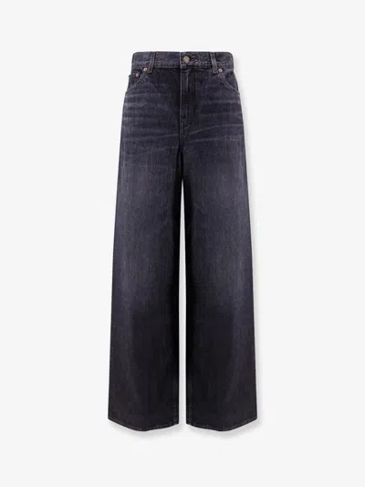 Chloé Jeans With Iconic Leather Logo Tag In Black