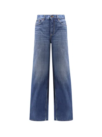 CHLOÉ JEANS WITH LEATHER LOGO TAG