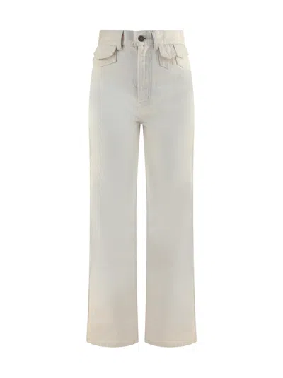 Chloé Women Jeans With Mini Pockets In White