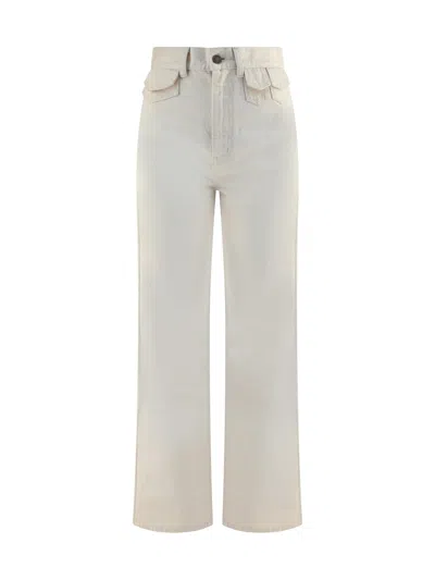 Chloé Women Jeans With Mini Pockets In White