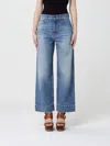 Chloé Women Dream Blue Denim High-rise Cropped Jeans In Multi