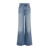 Chloé Chloe Women High Waisted Wide Leg Denim In Blue