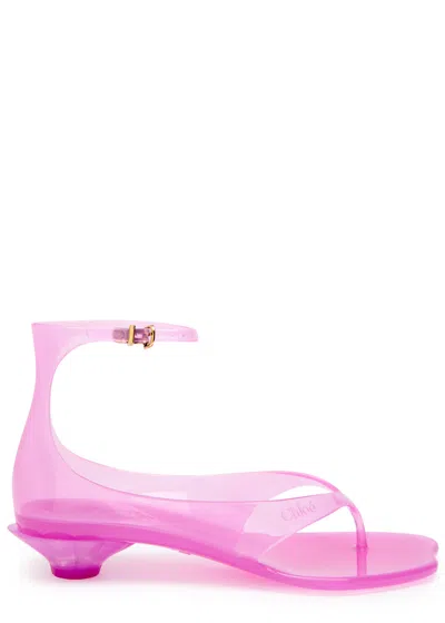 CHLOÉ CHLOE JELLY 25 THONG SANDALS