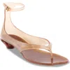 Chloé Jelly Brown Sandals With Logo Imprinted On The Side And Ankle Buckle Closure In Tpu Woman In Brown