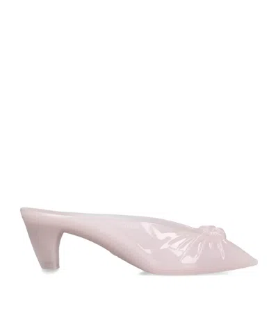 Chloé Jelly Heeled Mules 30 In Pink