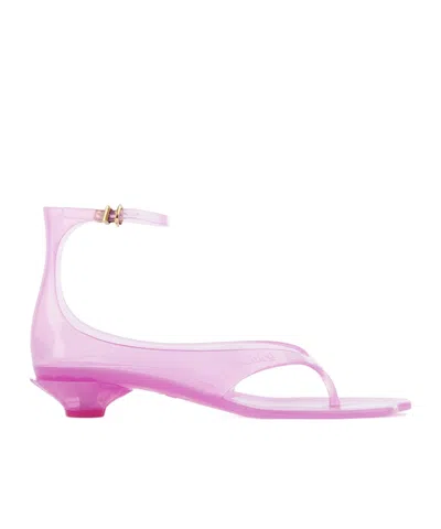 Chloé Chloe Women Fluo Pink Tpu Chloe Jelly Thong Sandals In Pink Fizz