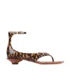 Chloé Jelly Flip-flop Sandals Tropical Print Shell Heel In Animal Print