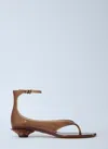Chloé Jelly Brown Sandals With Logo Imprinted On The Side And Ankle Buckle Closure In Tpu Woman In Brown