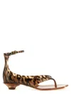Chloé Jelly Flip-flop Sandals Tropical Print Shell Heel
