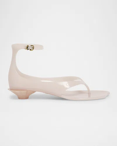 Chloé Jelly Thong Ankle-strap Sandals In Pink