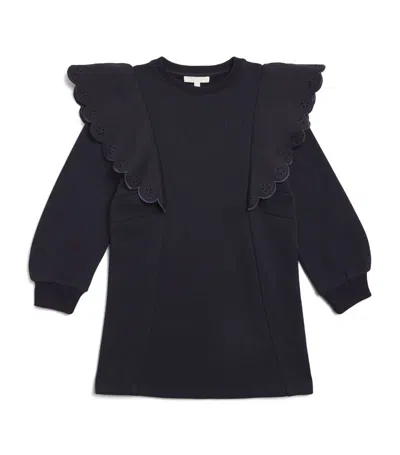 CHLOÉ JERSEY RUFFLE SWEATER DRESS (4-14 YEARS)