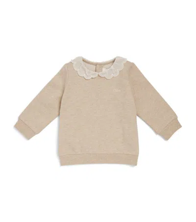 Chloé Jersey Sweatshirt (9-18 Months) In Beige