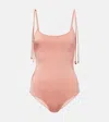 Chloé Knotted-strap Swimsuit In Pink