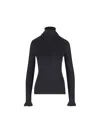 Chloé Chloè Wool And Cotton Turtleneck Pullover In Blue