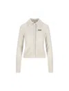 Chloé Embroidered-logo Cardigan In White
