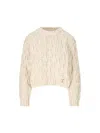 Chloé Iconic Milk Short Knitted Sweater In Iconic Milk