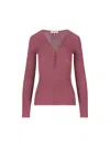Chloé Chloe Ribbed-knit Wool Top In Pink