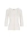 Chloé Mini Ruffled Cardigan In White