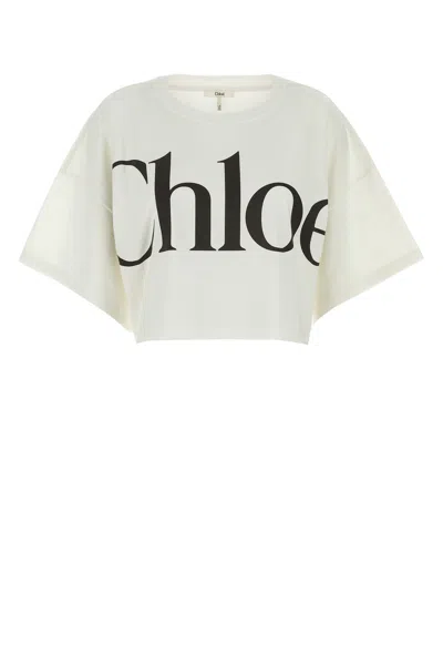 Chloé Oversize Cotton T-shirt In White