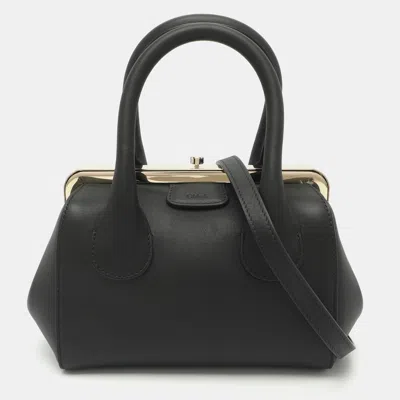 Pre-owned Chloé Joyce Black Leather Satchel