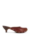 Chloé Judith Studded Leather Clogs In Braun