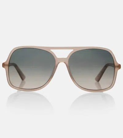 Chloé Judy Oversized Sunglasses In Brown