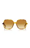 Chloé Judy Round-frame Tortoiseshell Acetate Sunglasses In Brown