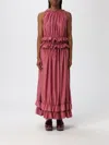 Chloé Gathered Sleeveless Maxi Dress In Pink