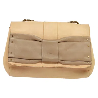 Pre-owned Chloé June Beige Leather Shoulder Bag ()