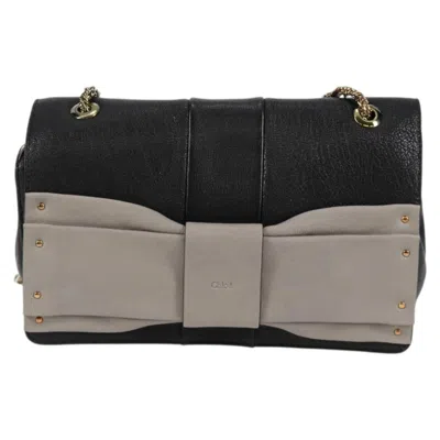 Pre-owned Chloé June Black Leather Shoulder Bag ()