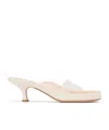 Chloé Womens Chloe Junie Leather And Pvc Heeled Sandals In Neutral
