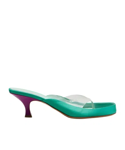 Chloé Junie Satin And Tpu Thong Sandals In Multi