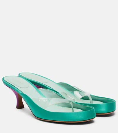 Chloé Junie Satin And Tpu Thong Sandals In Multi
