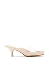 Chloé Womens Chloe Junie Leather And Pvc Heeled Sandals In Neutral
