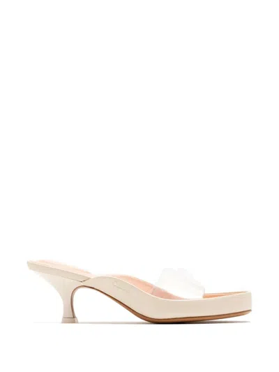 Chloé Junie Transparent-strap Mules In Neutral